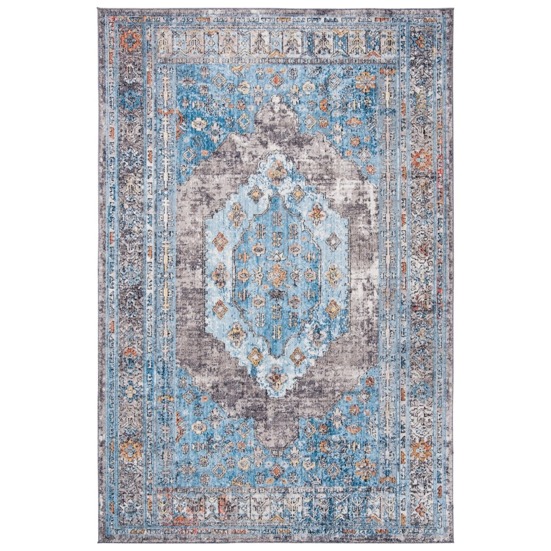 SAFAVIEH Bristol Collection BTL366F Grey / Blue Rug Image 11