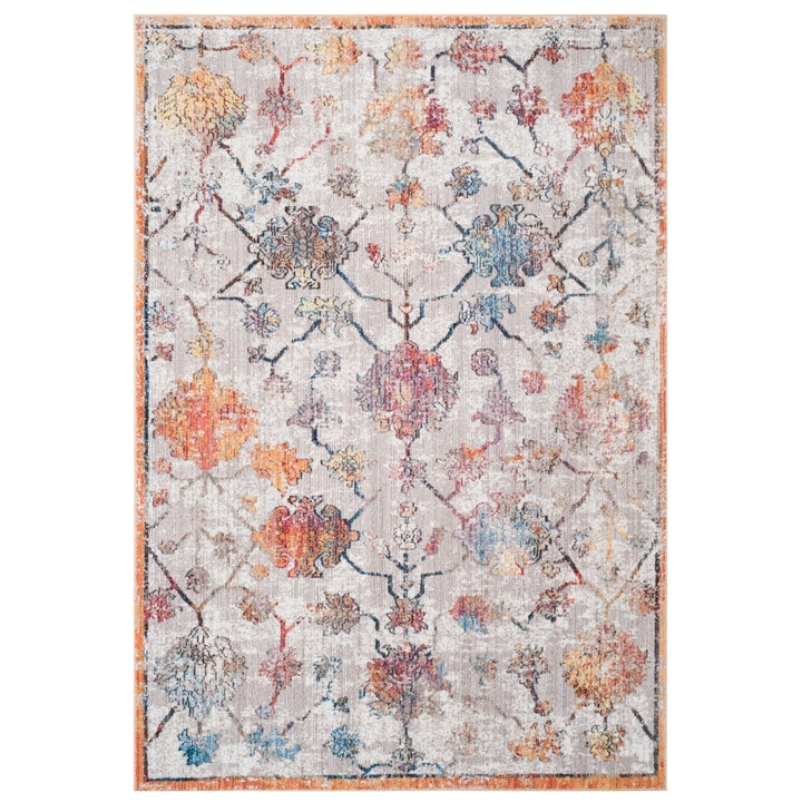 SAFAVIEH Bristol Collection BTL444F Grey / Orange Rug Image 1