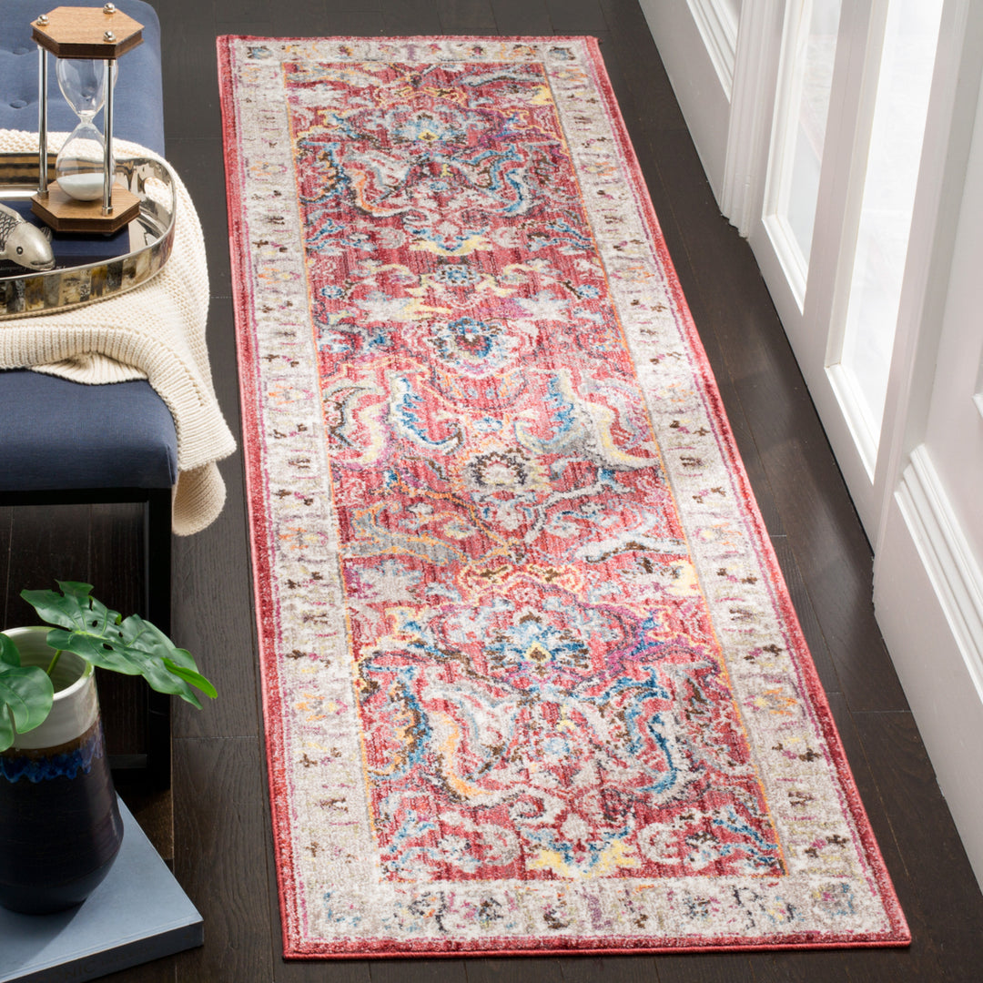 SAFAVIEH Bristol Collection BTL357R Rose / Light Grey Rug Image 3