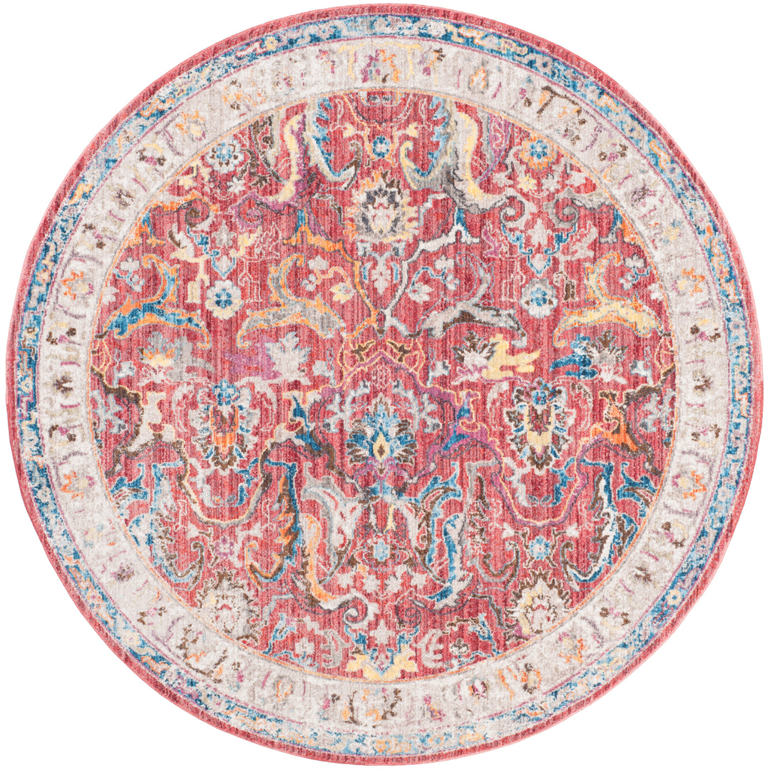 SAFAVIEH Bristol Collection BTL357R Rose / Light Grey Rug Image 4