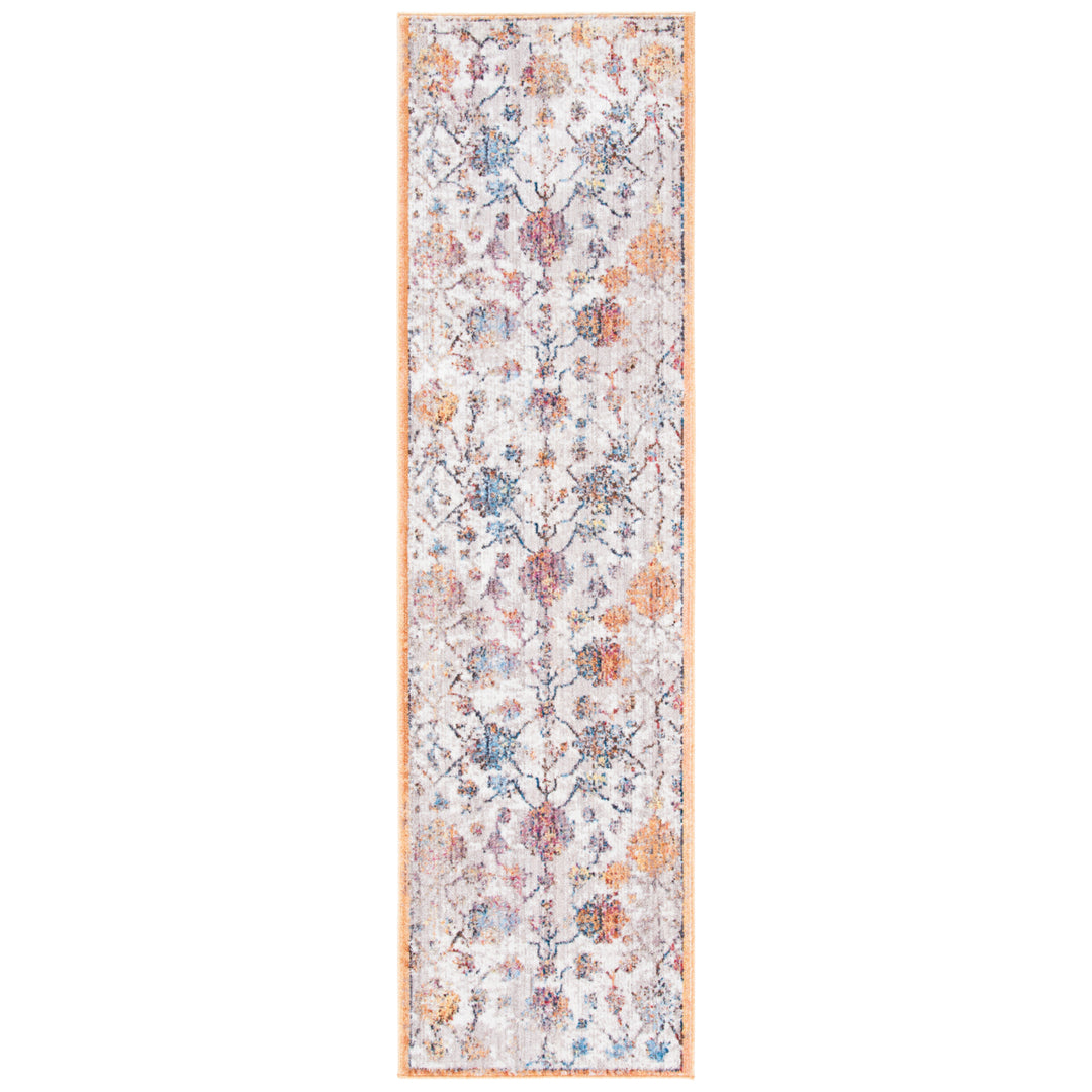 SAFAVIEH Bristol Collection BTL444F Grey / Orange Rug Image 5