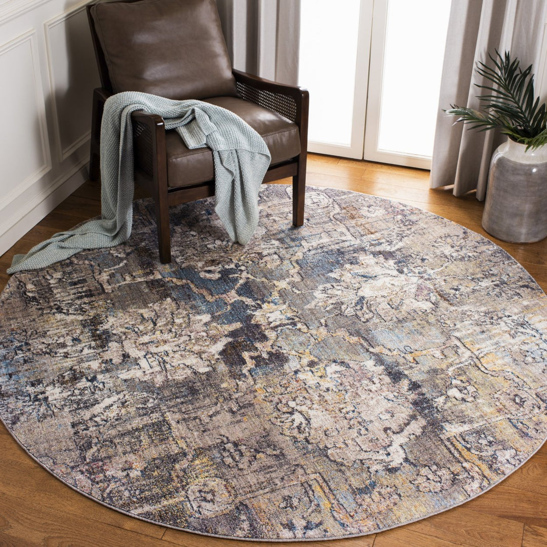 SAFAVIEH Bristol Collection BTL487L Blue / Grey Rug Image 2