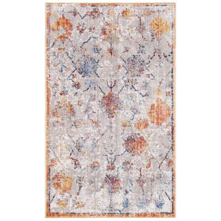 SAFAVIEH Bristol Collection BTL444F Grey / Orange Rug Image 8