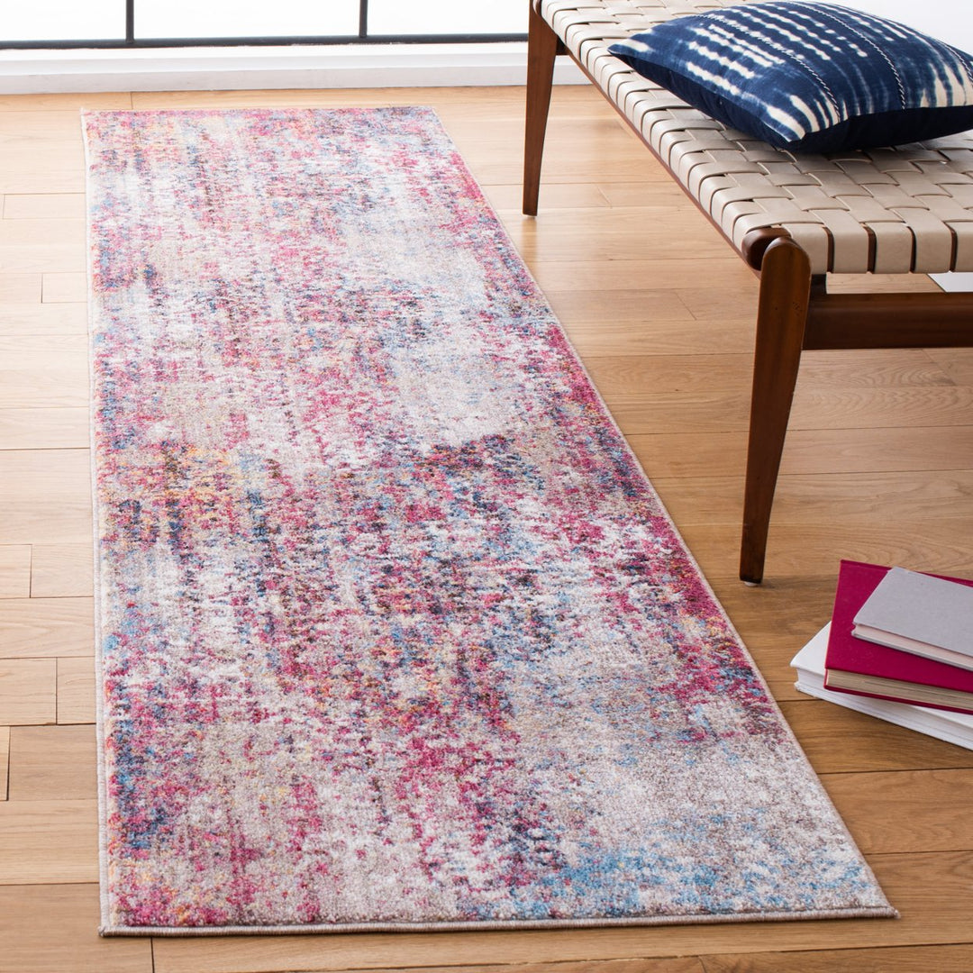 SAFAVIEH Bristol Collection BTL485U Pink / Multi Rug Image 3