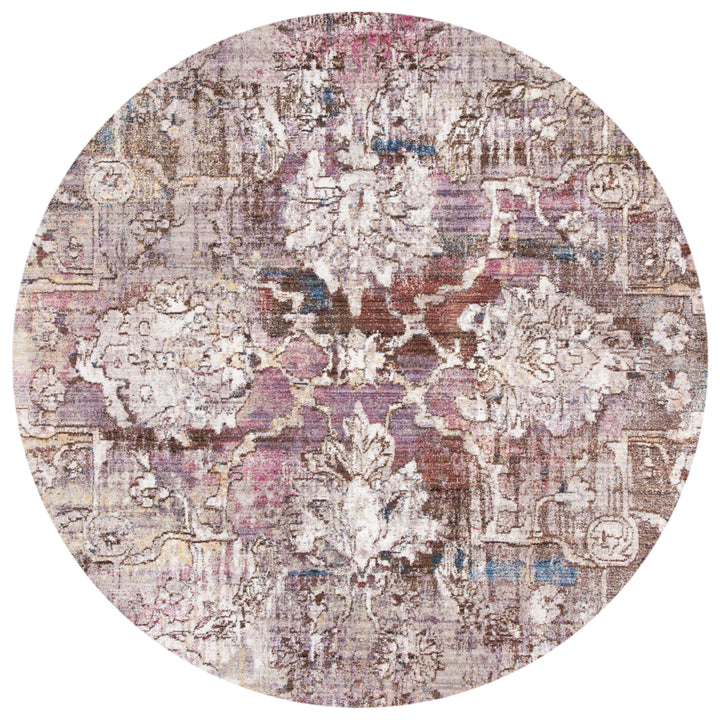 SAFAVIEH Bristol Collection BTL487U Pink / Grey Rug Image 4