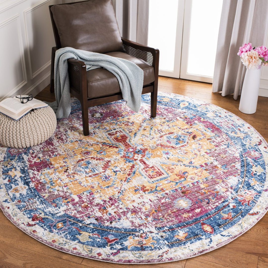 SAFAVIEH Bristol Collection BTL488S Red / Blue Rug Image 2