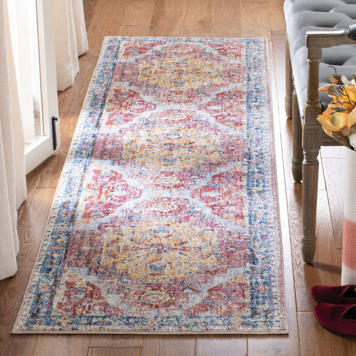 SAFAVIEH Bristol Collection BTL488S Red / Blue Rug Image 3