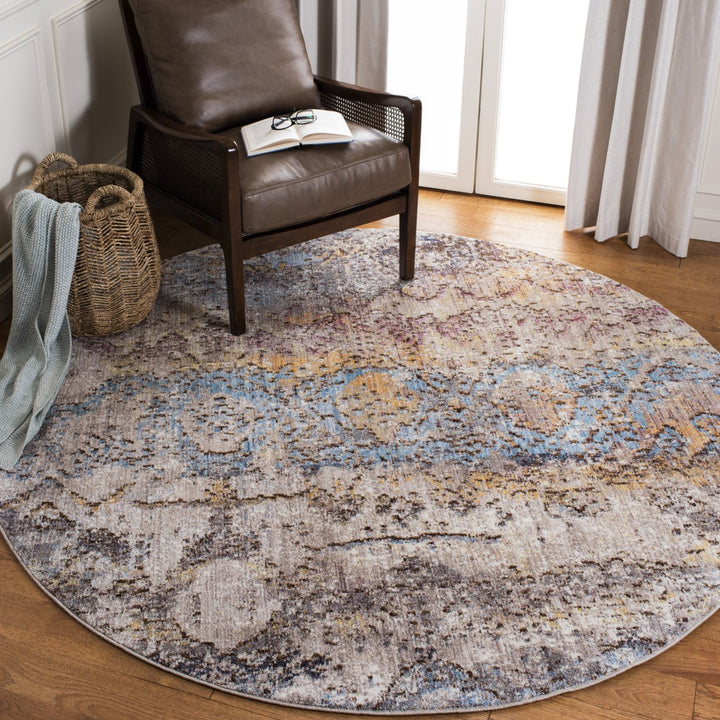 SAFAVIEH Bristol Collection BTL490K Turquoise / Multi Rug Image 2