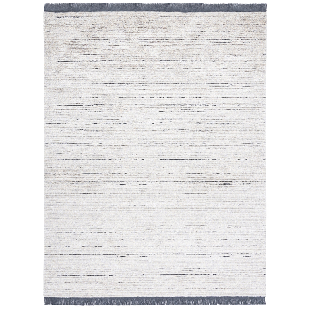 SAFAVIEH Burko Collection BUR235F Grey / Ivory Rug Image 1