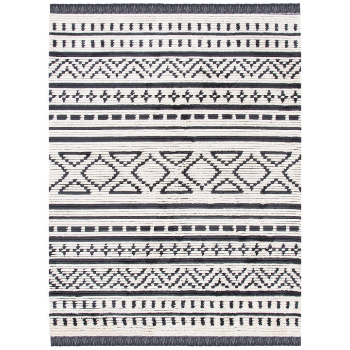 SAFAVIEH Burko Collection BUR226A Ivory / Black Rug Image 1