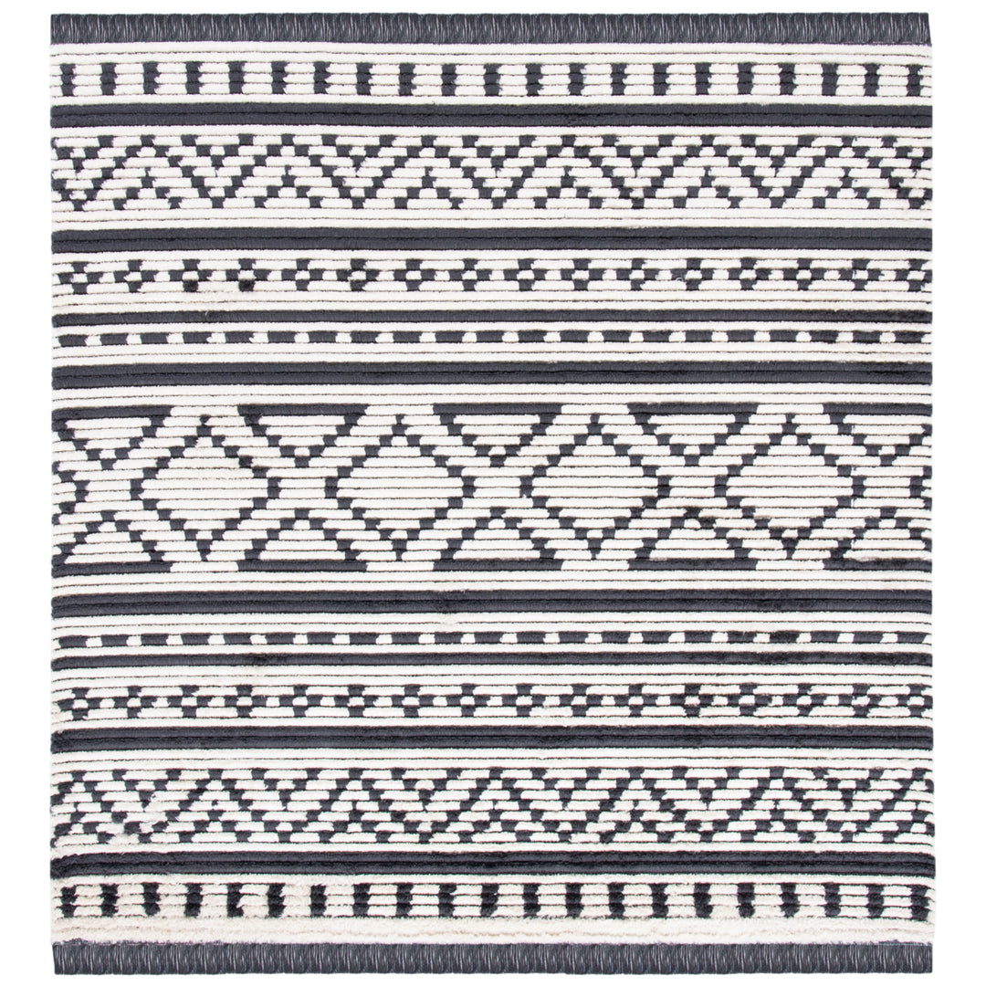 SAFAVIEH Burko Collection BUR226A Ivory / Black Rug Image 6