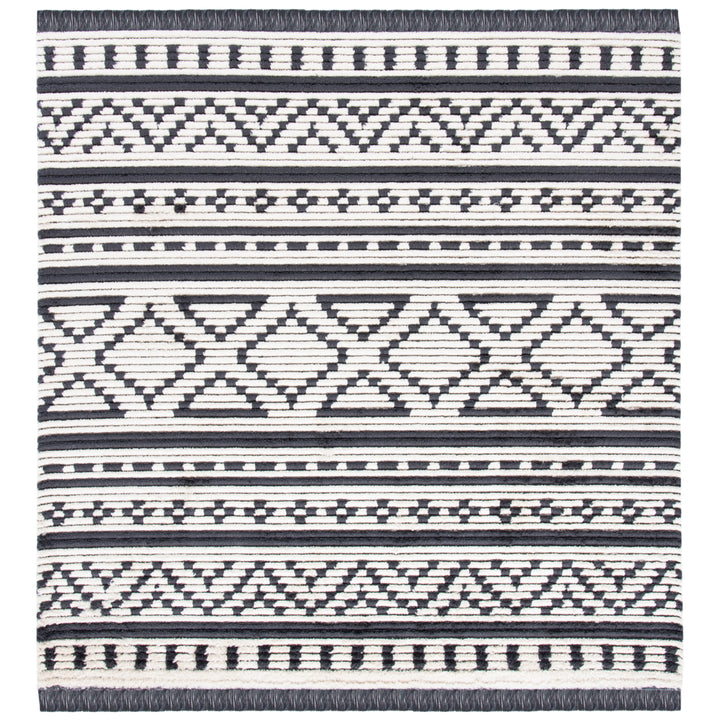 SAFAVIEH Burko Collection BUR226A Ivory / Black Rug Image 6