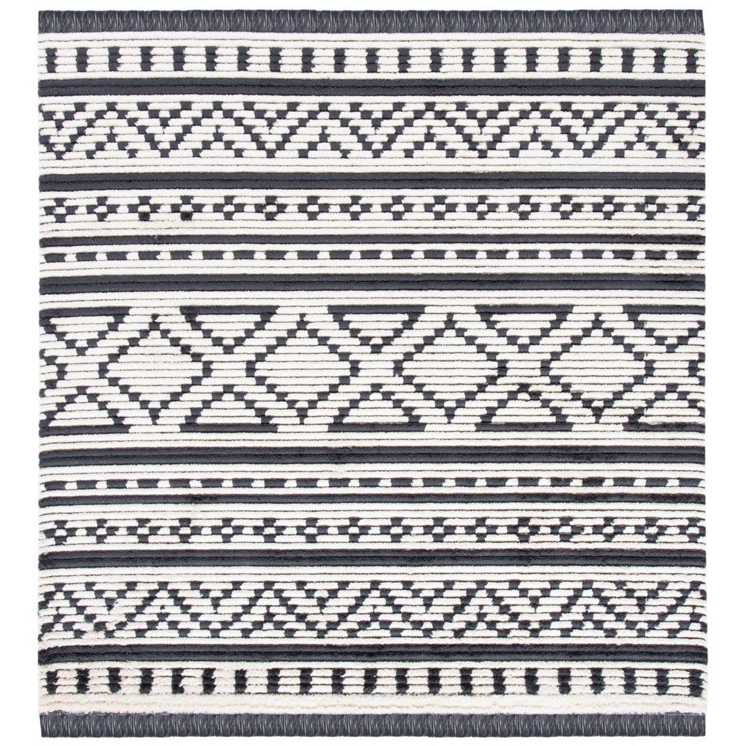 SAFAVIEH Burko Collection BUR226A Ivory / Black Rug Image 1