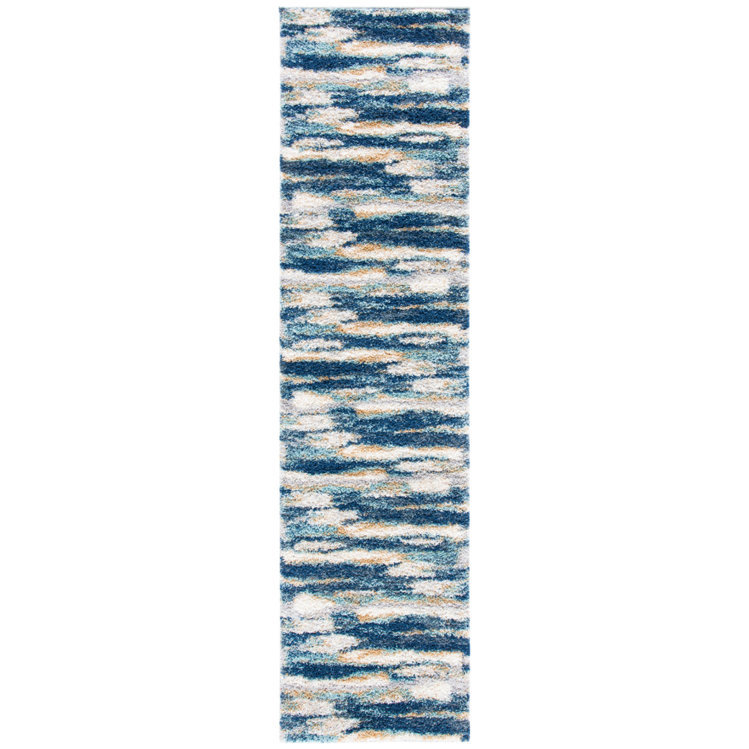 SAFAVIEH Calista Collection CAL108M Blue / Ivory Rug Image 4