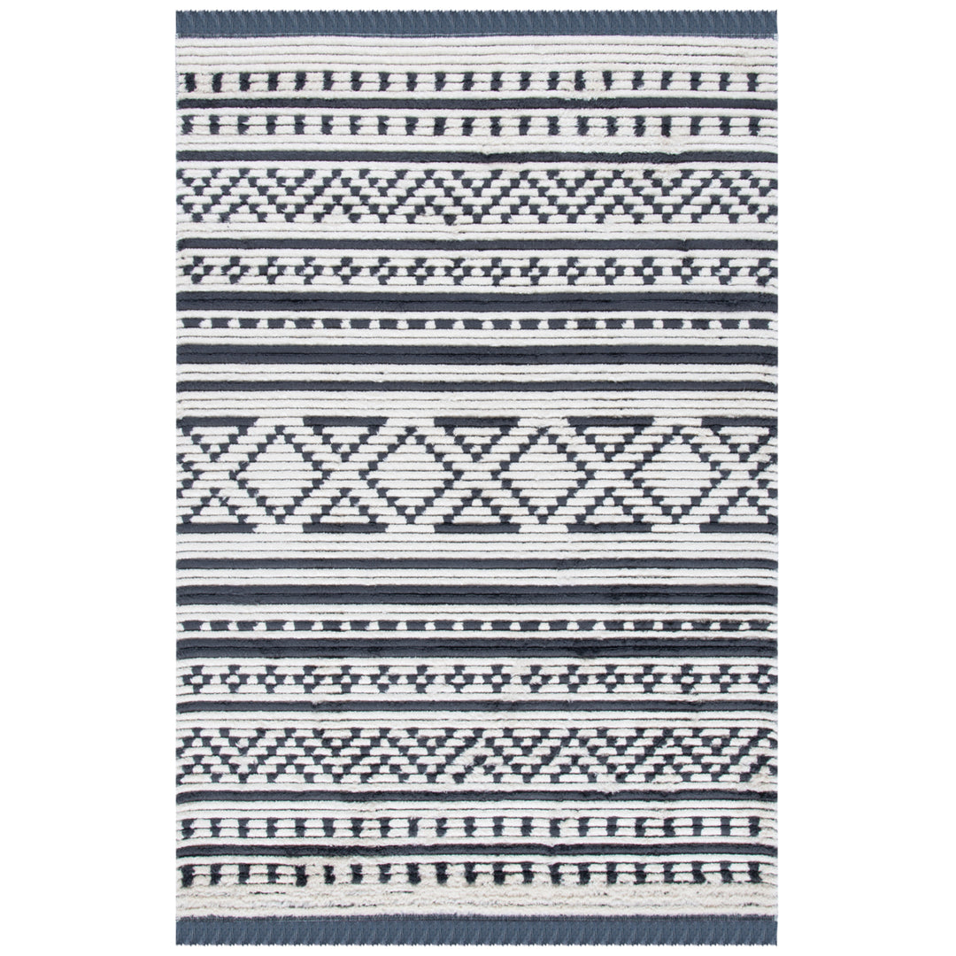 SAFAVIEH Burko Collection BUR226A Ivory / Black Rug Image 9