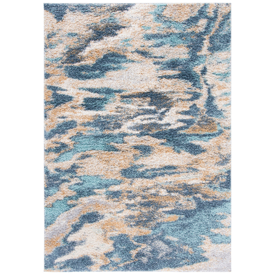 SAFAVIEH Calista Collection CAL110M Blue / Grey Rug Image 1