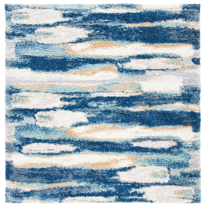 SAFAVIEH Calista Collection CAL108M Blue / Ivory Rug Image 5