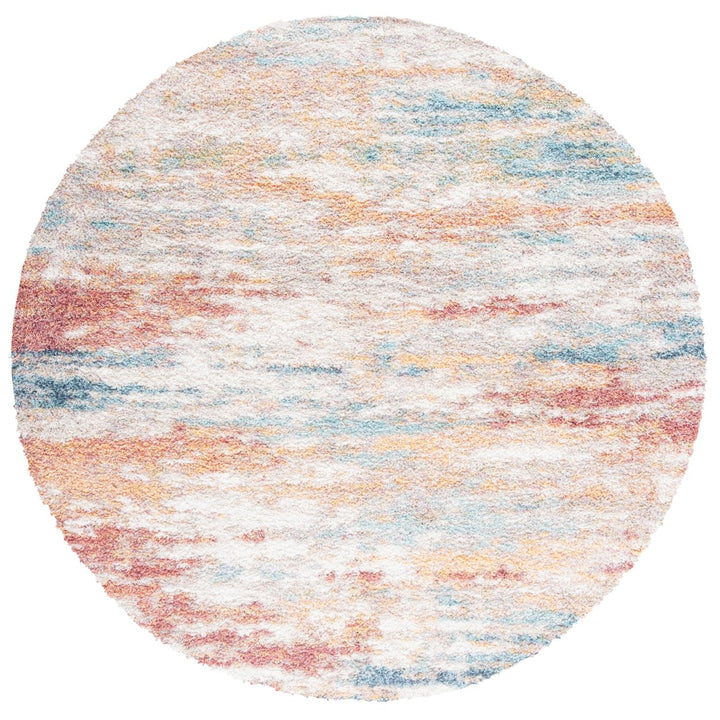 SAFAVIEH Calista Collection CAL112B Beige / Aqua Rug Image 4