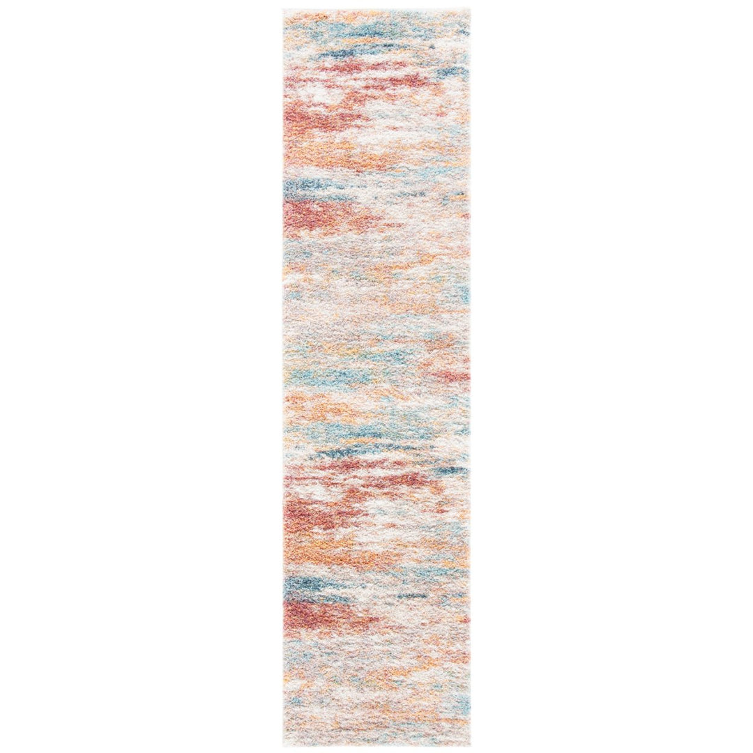 SAFAVIEH Calista Collection CAL112B Beige / Aqua Rug Image 1