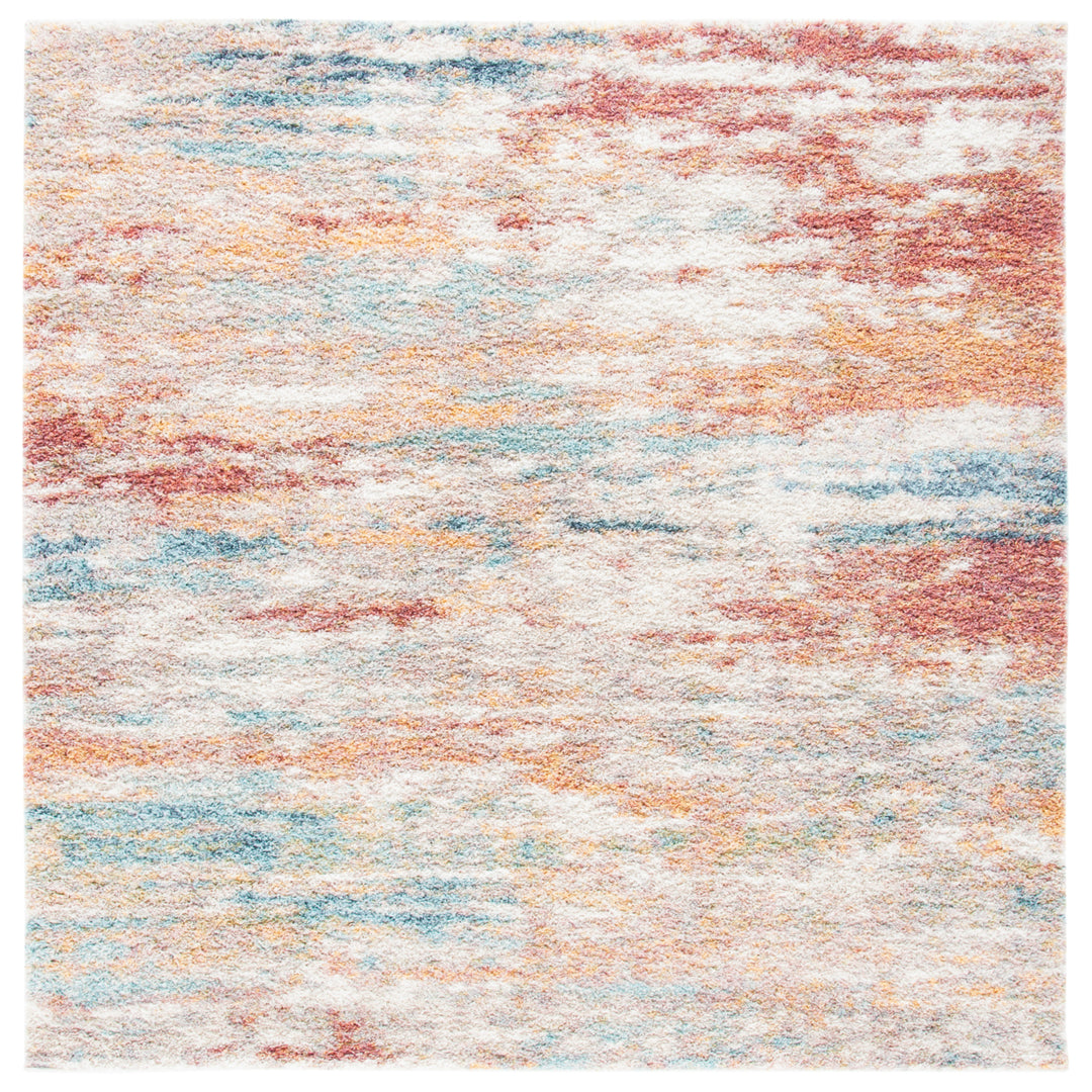 SAFAVIEH Calista Collection CAL112B Beige / Aqua Rug Image 5