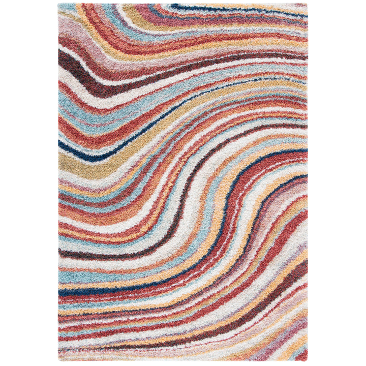 SAFAVIEH Calista Collection CAL130P Rust / Grey Rug Image 1