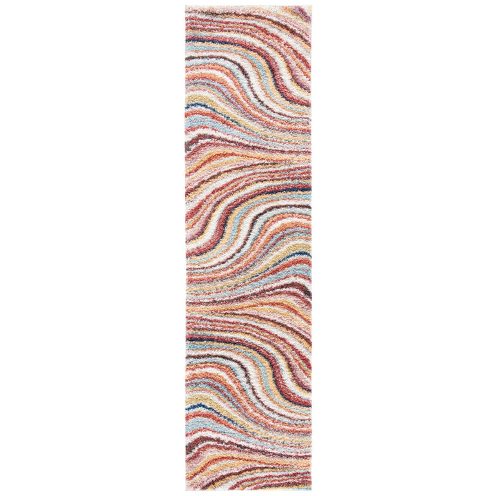 SAFAVIEH Calista Collection CAL130P Rust / Grey Rug Image 1