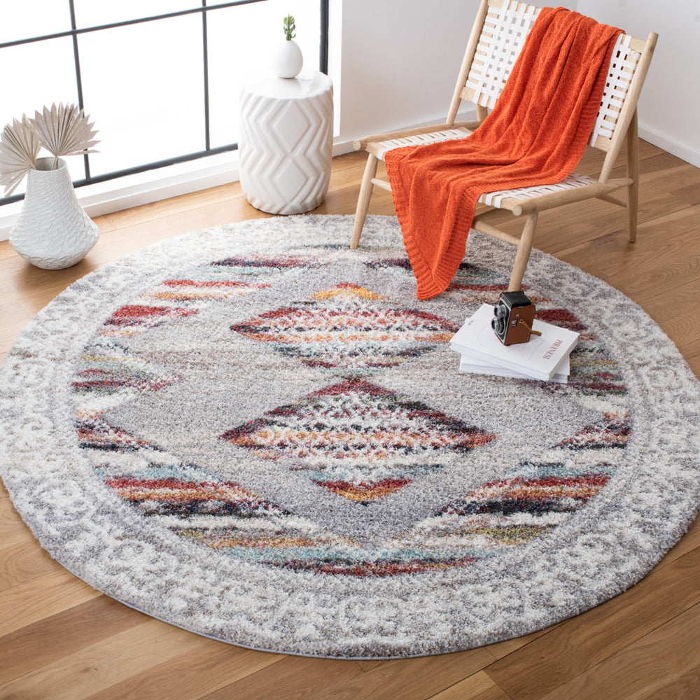 SAFAVIEH Calista Collection CAL136F Grey / Ivory Rug Image 2
