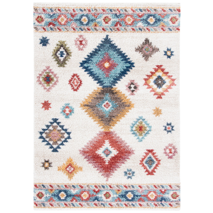 SAFAVIEH Calista Collection CAL142A Ivory / Blue Rug Image 1