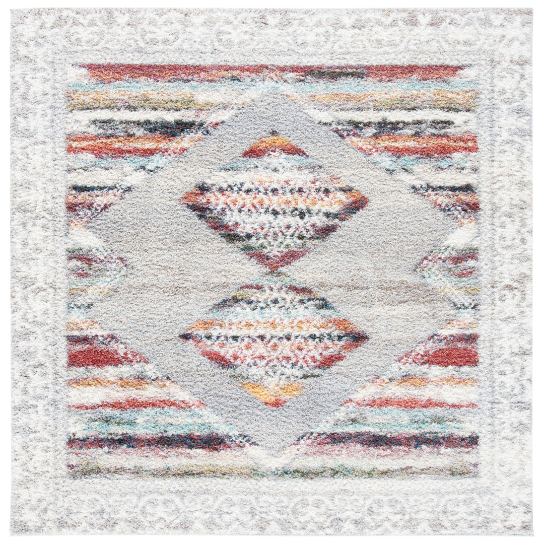 SAFAVIEH Calista Collection CAL136F Grey / Ivory Rug Image 6