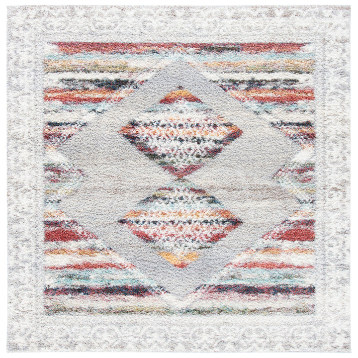 SAFAVIEH Calista Collection CAL136F Grey / Ivory Rug Image 6