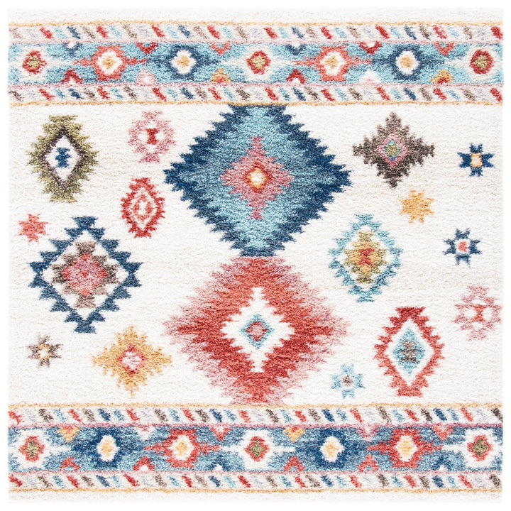 SAFAVIEH Calista Collection CAL142A Ivory / Blue Rug Image 5