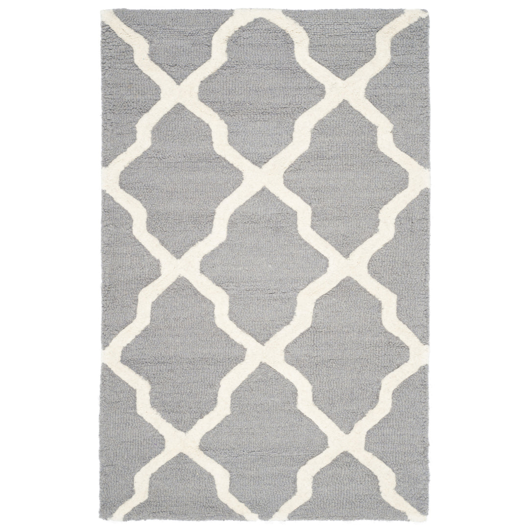 SAFAVIEH Cambridge CAM121D Handmade Silver /Ivory Rug Image 6