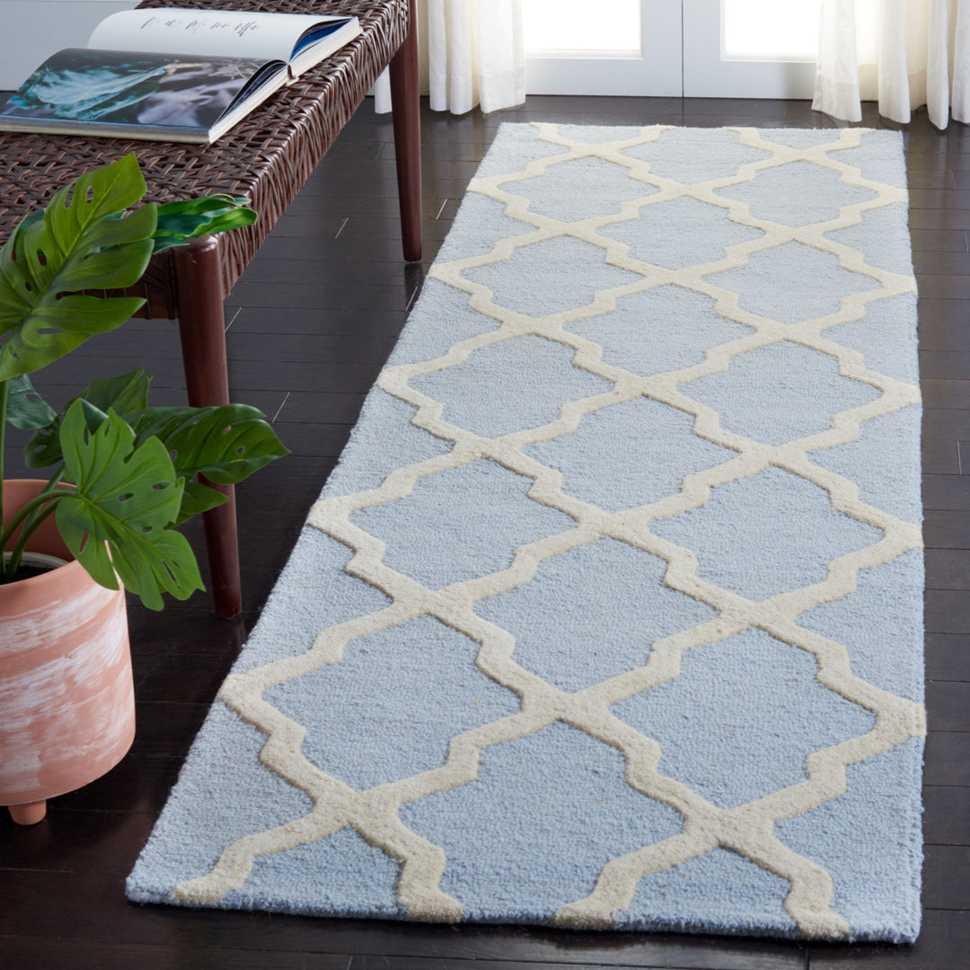 SAFAVIEH Cambridge CAM121A Light Blue / Ivory Rug Image 11