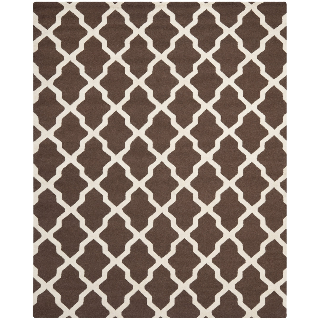 SAFAVIEH Cambridge CAM121H Dark Brown / Ivory Rug Image 1