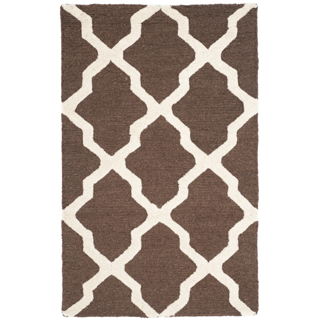 SAFAVIEH Cambridge CAM121H Dark Brown / Ivory Rug Image 4