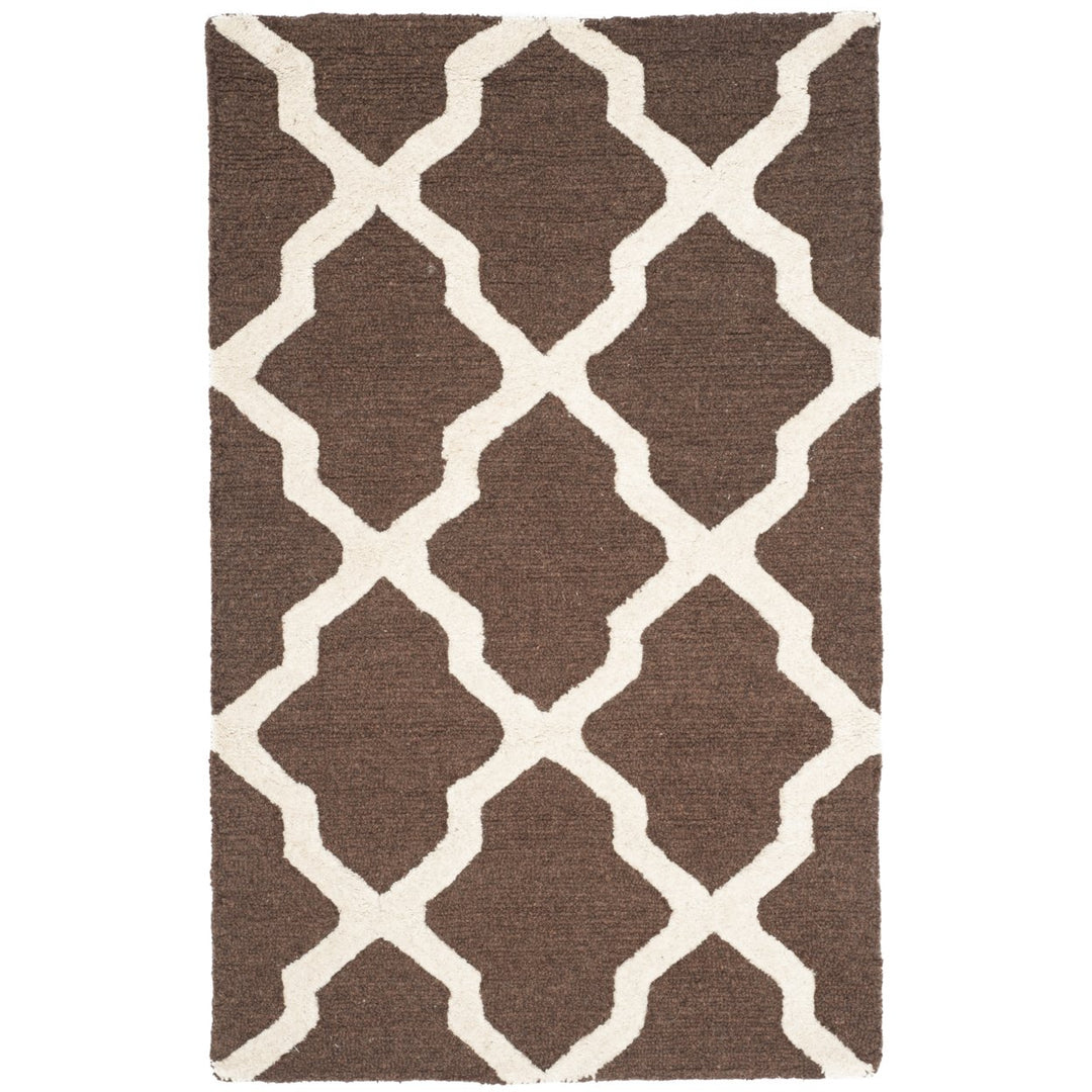 SAFAVIEH Cambridge CAM121H Dark Brown / Ivory Rug Image 1