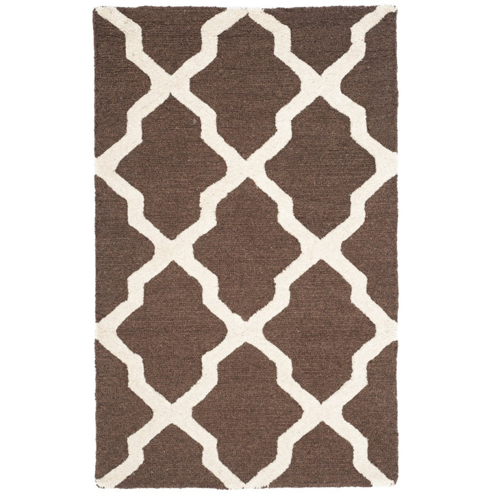 SAFAVIEH Cambridge CAM121H Dark Brown / Ivory Rug Image 1