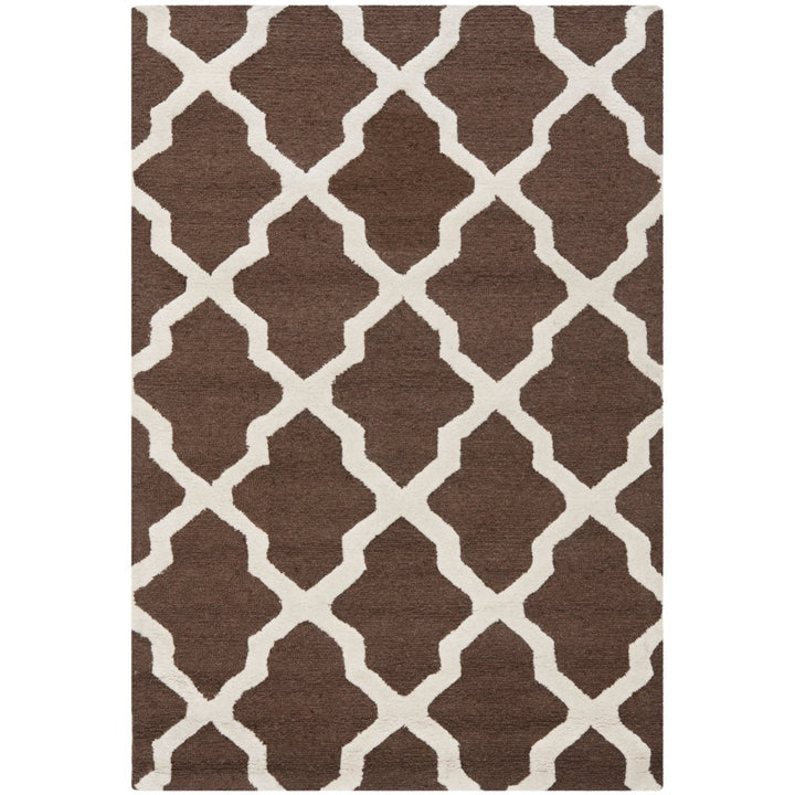 SAFAVIEH Cambridge CAM121H Dark Brown / Ivory Rug Image 1