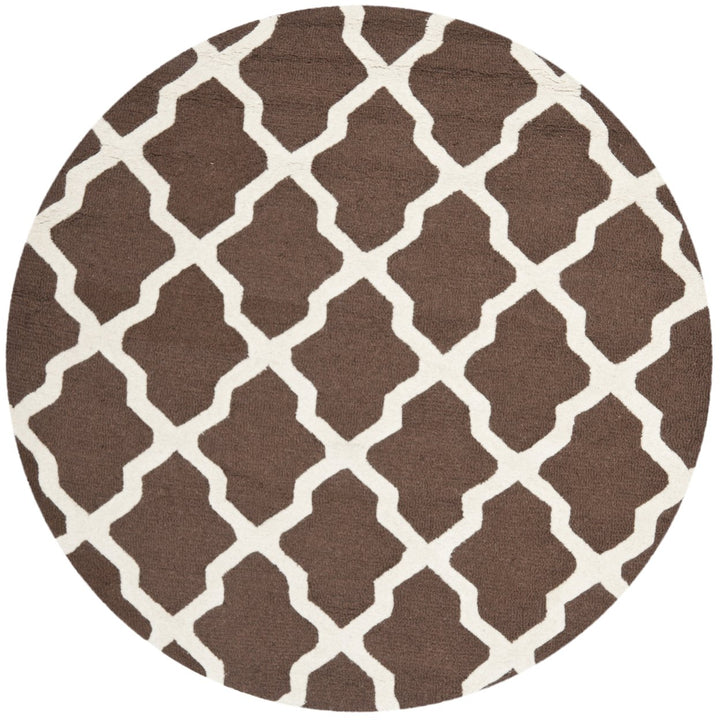 SAFAVIEH Cambridge CAM121H Dark Brown / Ivory Rug Image 6