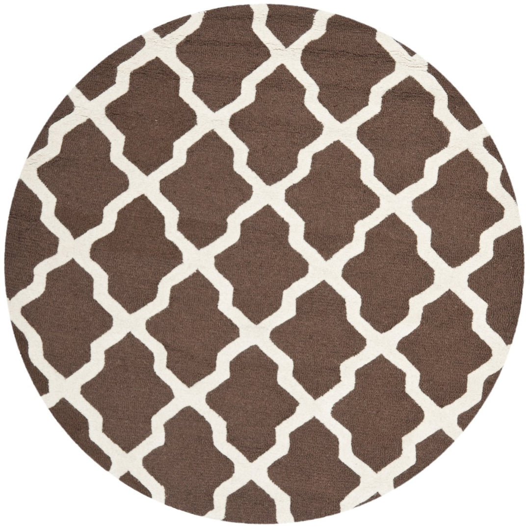 SAFAVIEH Cambridge CAM121H Dark Brown / Ivory Rug Image 1