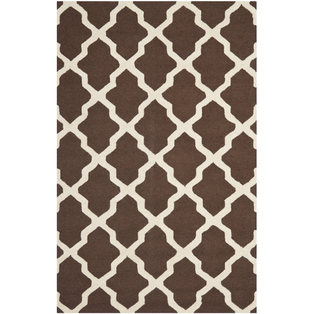 SAFAVIEH Cambridge CAM121H Dark Brown / Ivory Rug Image 8