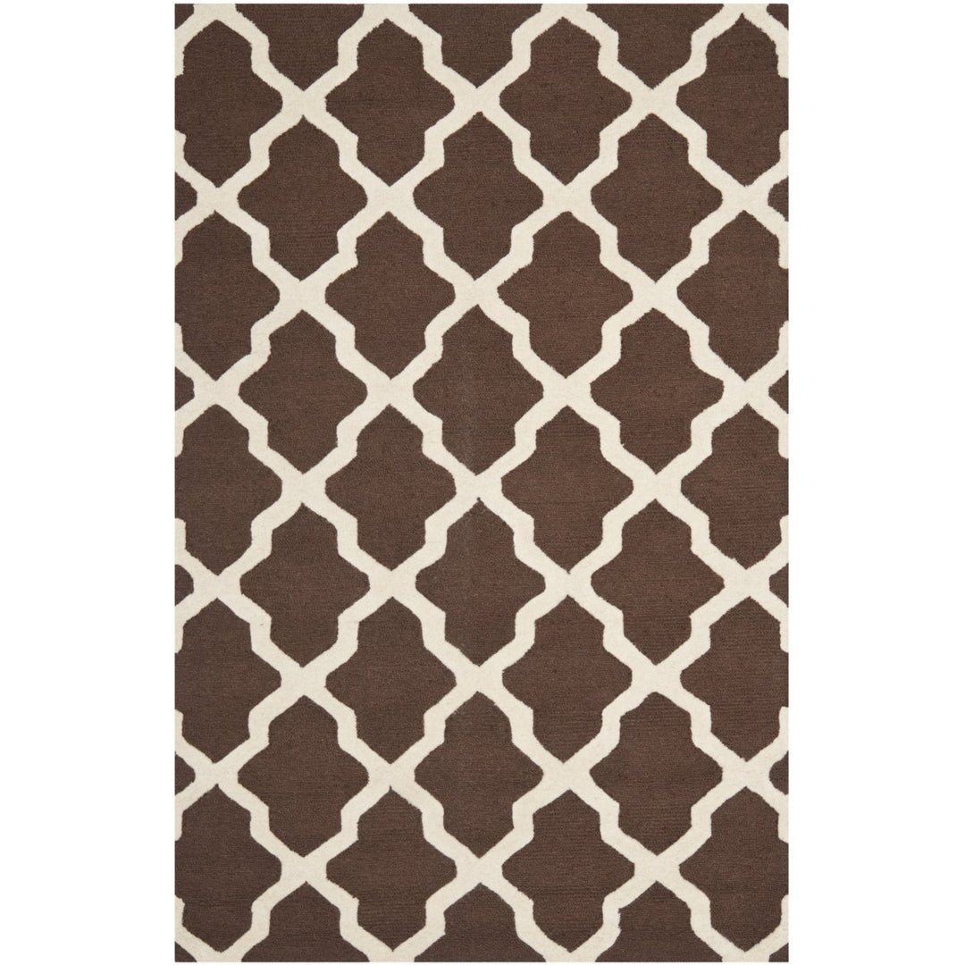 SAFAVIEH Cambridge CAM121H Dark Brown / Ivory Rug Image 1