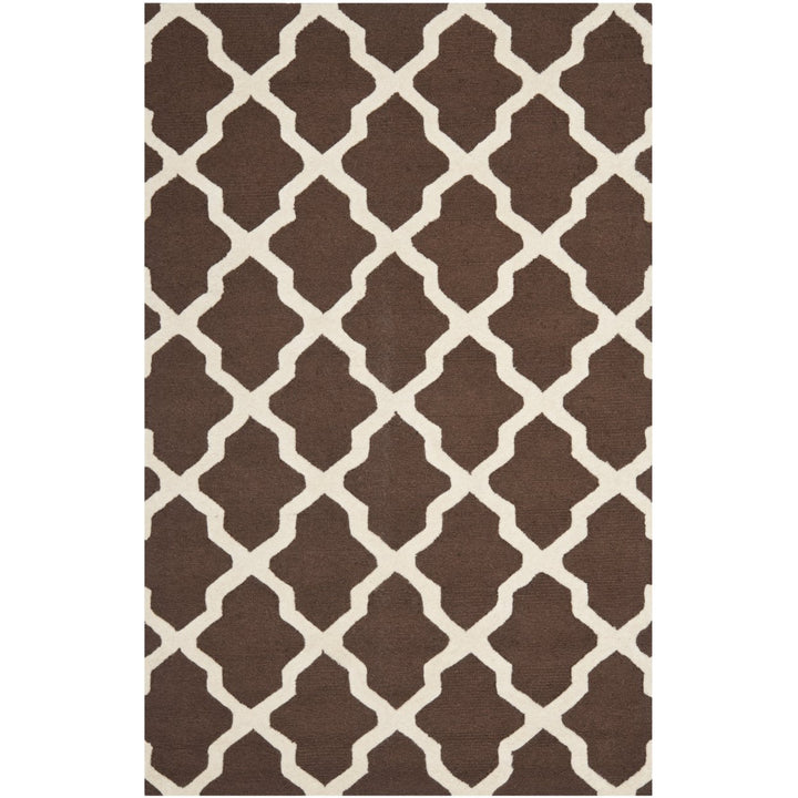 SAFAVIEH Cambridge CAM121H Dark Brown / Ivory Rug Image 1