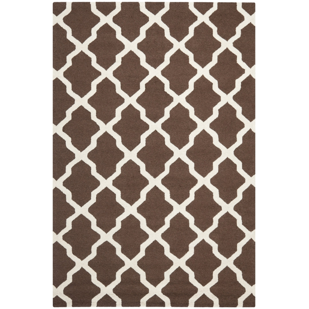 SAFAVIEH Cambridge CAM121H Dark Brown / Ivory Rug Image 9