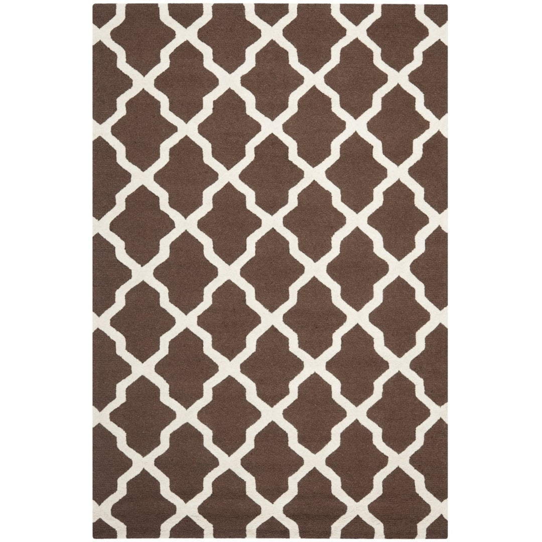 SAFAVIEH Cambridge CAM121H Dark Brown / Ivory Rug Image 1