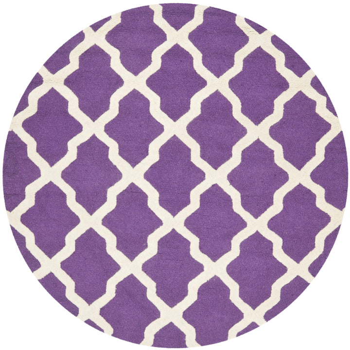 SAFAVIEH Cambridge CAM121K Handmade Purple /Ivory Rug Image 4