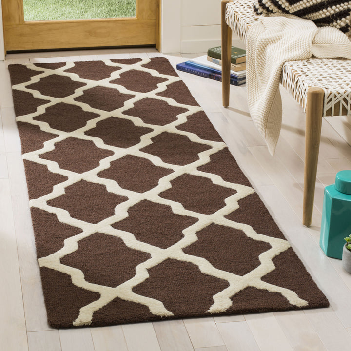 SAFAVIEH Cambridge CAM121H Dark Brown / Ivory Rug Image 11