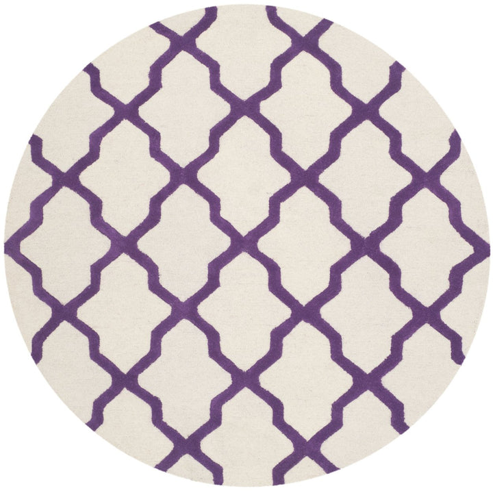 SAFAVIEH Cambridge CAM121V Handmade Ivory /Purple Rug Image 4