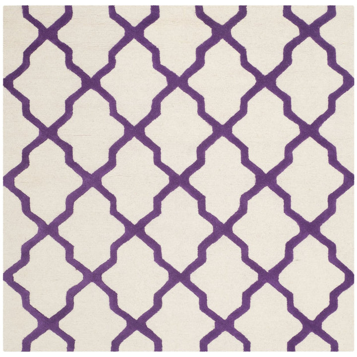 SAFAVIEH Cambridge CAM121V Handmade Ivory /Purple Rug Image 6