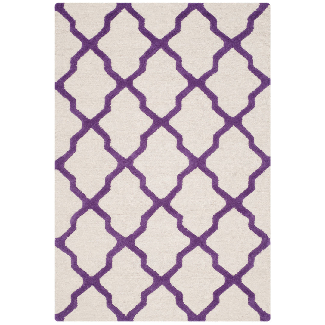 SAFAVIEH Cambridge CAM121V Handmade Ivory /Purple Rug Image 9